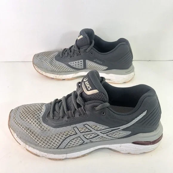 ASICS GT-2000 6 Mid Grey Silver Carbon Running Shoes Women’s Size 7.5 T855N - Picture 3 of 10
